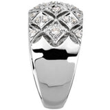 14K White Gold 1/2 CTW Natural Diamond Ring