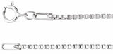 Sterling Silver 1.3 mm Diamond-Cut Box 7" Chain