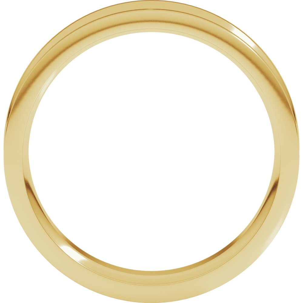 14K Yellow 6 mm Comfort-Fit Reverse Knife Band Size 6