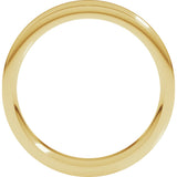 14K Yellow 6 mm Comfort-Fit Reverse Knife Band Size 6