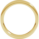 14K Yellow 6 mm Comfort-Fit Reverse Knife Band Size 6