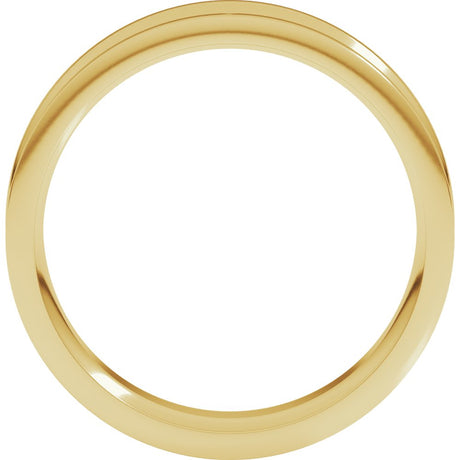 14K Yellow 6 mm Comfort-Fit Reverse Knife Band Size 6