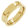 14K Yellow 6 mm Comfort-Fit Reverse Knife Band Size 6