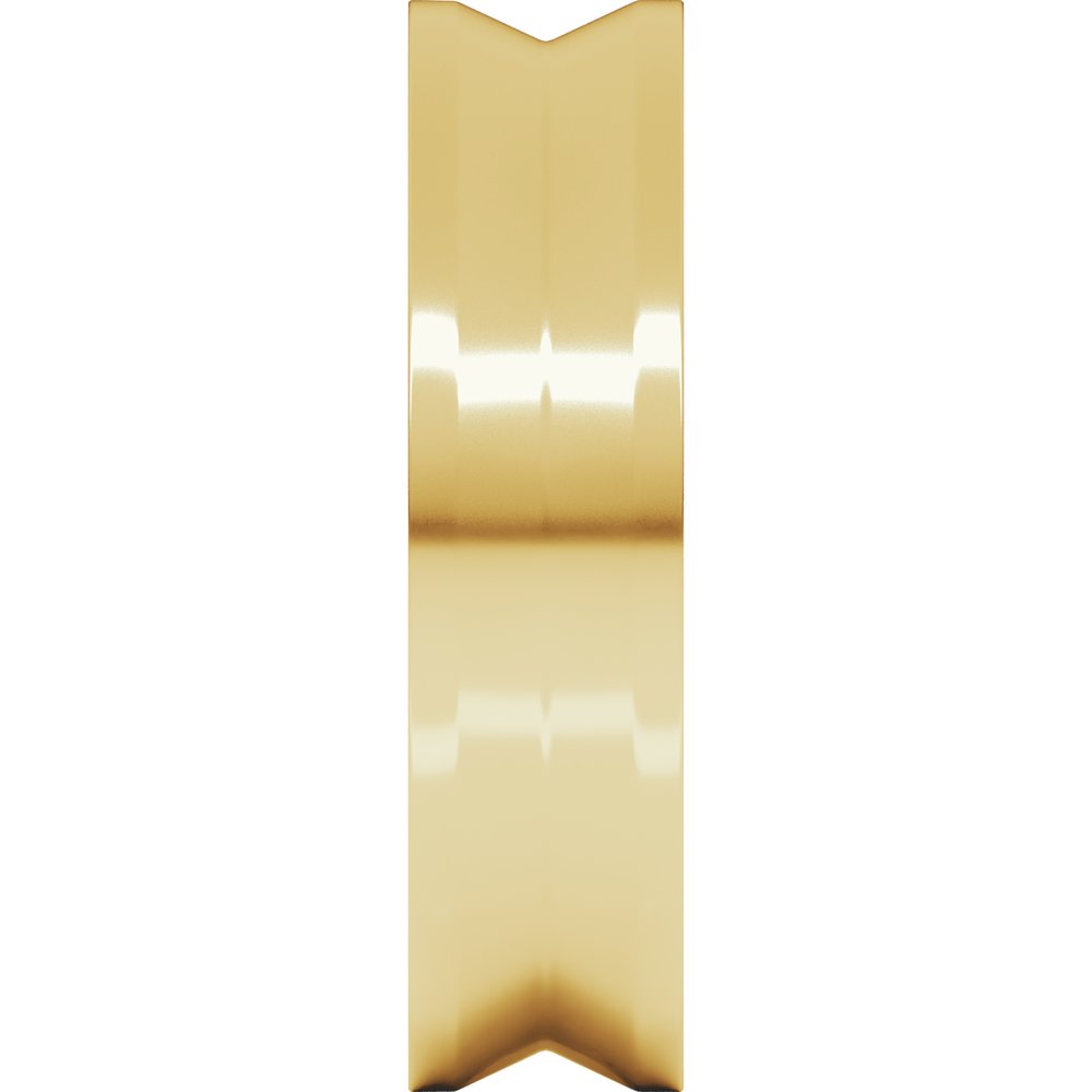 14K Yellow 6 mm Comfort-Fit Reverse Knife Band Size 6