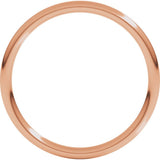 14K Rose Gold 1.5 mm Comfort-Fit Full Round Band Size 5