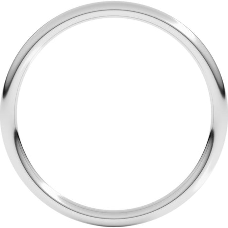 14K White Gold 1.5 mm Comfort-Fit Full Round Band Size 5