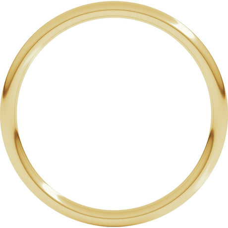 14K Yellow Gold 1.5 mm Comfort-Fit Full Round Band Size 4