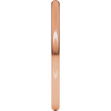 18K Rose Gold 1.5 mm Comfort-Fit Full Round Band Size 6.5
