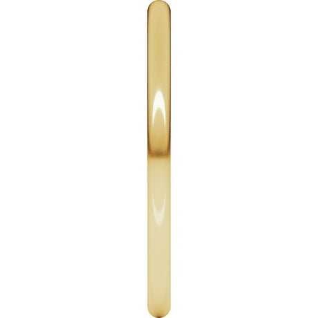 18K Yellow Gold 1.5 mm Comfort-Fit Full Round Band Size 6