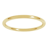 10K Yellow Gold 1.5 mm Comfort-Fit Full Round Band Size 4