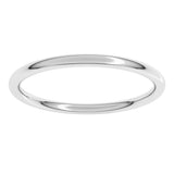 10K White Gold 1.5 mm Comfort-Fit Full Round Band Size 7