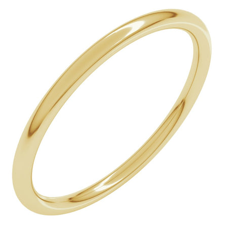 10K Yellow Gold 1.5 mm Comfort-Fit Full Round Band Size 6