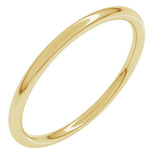 14K Yellow Gold 1.5 mm Comfort-Fit Full Round Band Size 4