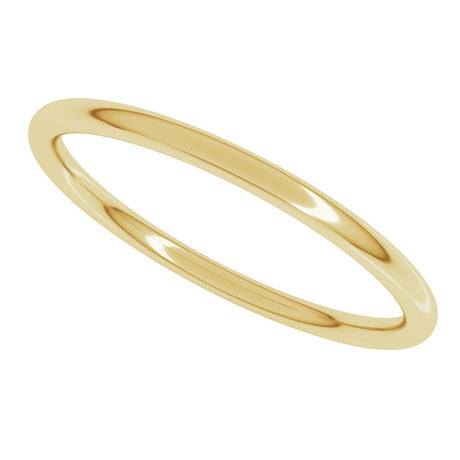 10K Yellow Gold 1.5 mm Comfort-Fit Full Round Band Size 4