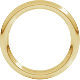 14K Yellow Gold 2.5 mm Comfort-Fit Full Round Band Size 4