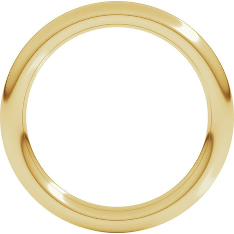 14K Yellow Gold 2.5 mm Comfort-Fit Full Round Band Size 4