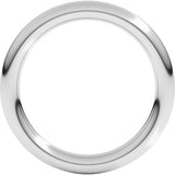 10K White Gold 2.5 mm Comfort-Fit Full Round Band Size 8
