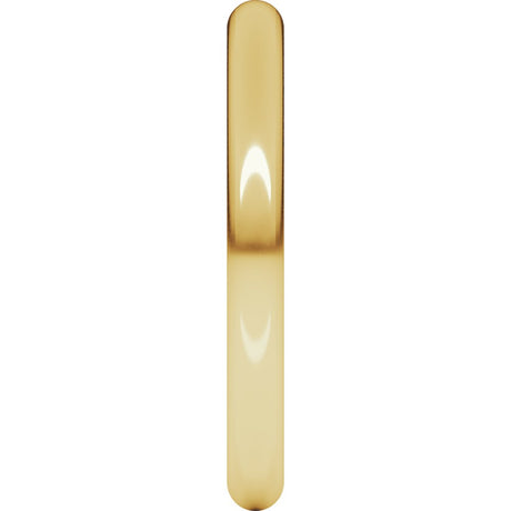 14K Yellow Gold 2.5 mm Comfort-Fit Full Round Band Size 4