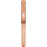 14K Rose 2 mm Comfort-Fit Full Round Band Size 3.5