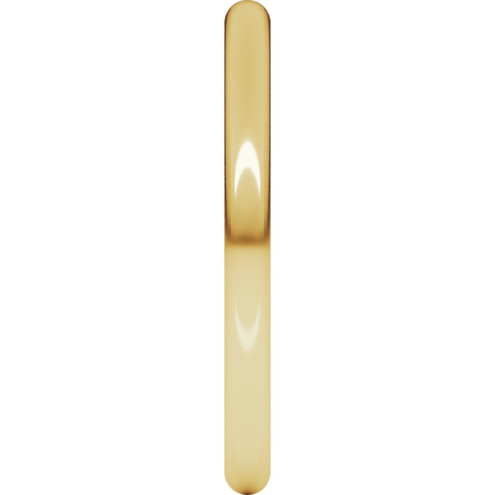18K Yellow Gold 2 mm Comfort-Fit Full Round Band Size 4.5