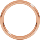 18K Rose Gold 2 mm Comfort-Fit Full Round Band Size 5.5