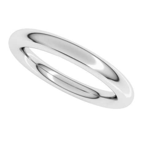Sterling Silver 3 mm Comfort-Fit Full Round Band Size 7