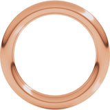 14K Rose Gold 3 mm Comfort-Fit Full Round Band Size 6