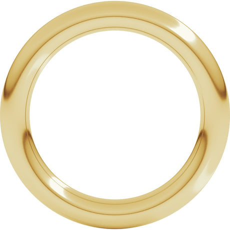 14K Yellow Gold 3 mm Comfort-Fit Full Round Band Size 3