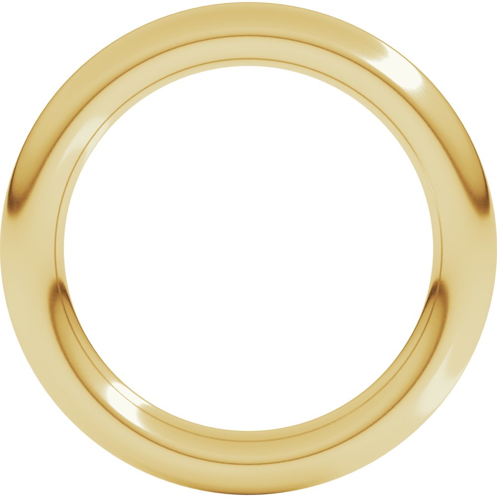 10K Yellow Gold 3 mm Comfort-Fit Full Round Band Size 10.5