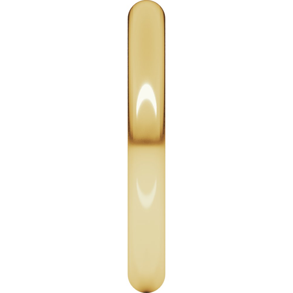 10K Yellow Gold 3 mm Comfort-Fit Full Round Band Size 10.5