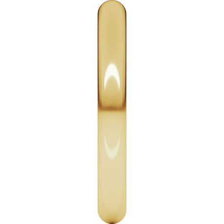 18K Yellow Gold 3 mm Comfort-Fit Full Round Band Size 3.5