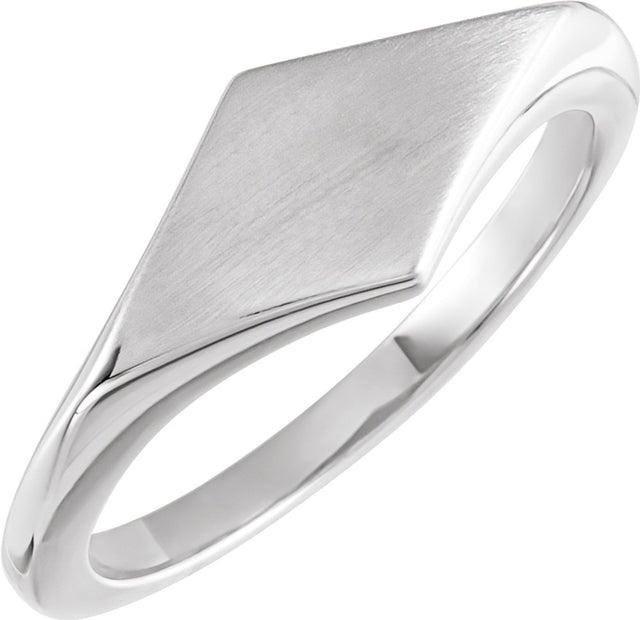 Sterling Silver Geometric Signet Ring