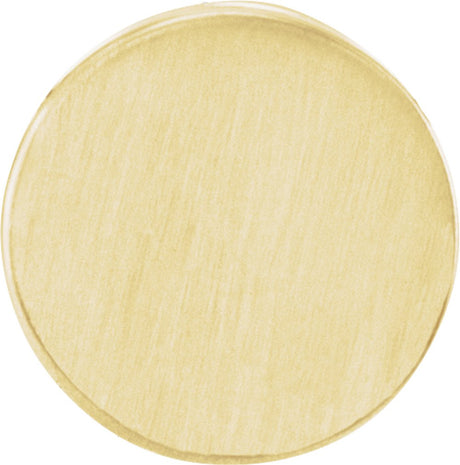 14K Yellow Gold 10 mm Engravable Disc Slide Pendant