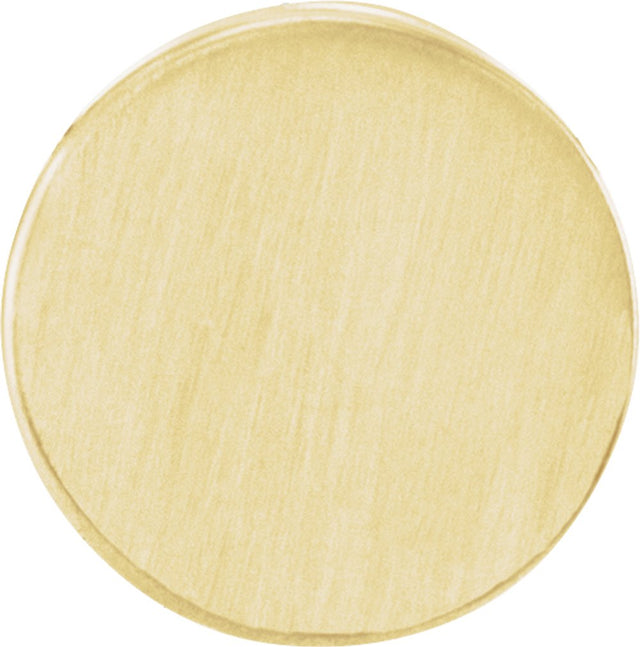 14K Yellow Gold 10 mm Engravable Disc Slide Pendant