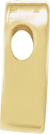 14K Yellow Gold 10 mm Engravable Disc Slide Pendant