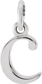 Sterling Silver Lowercase Initial c Charm/Pendant