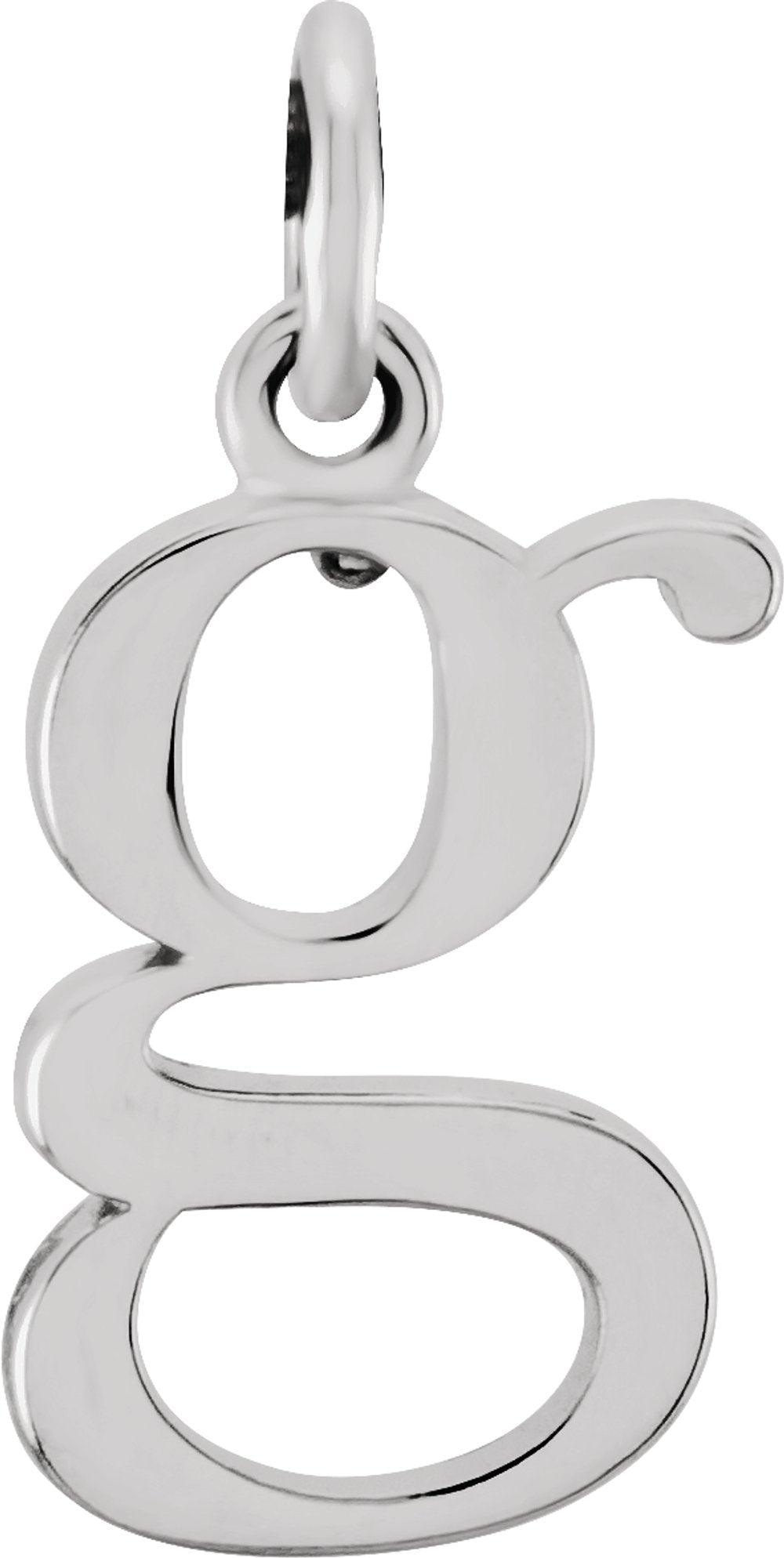 Sterling Silver Lowercase Initial g Charm/Pendant