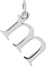 14K White Gold Lowercase Initial m Charm/Pendant