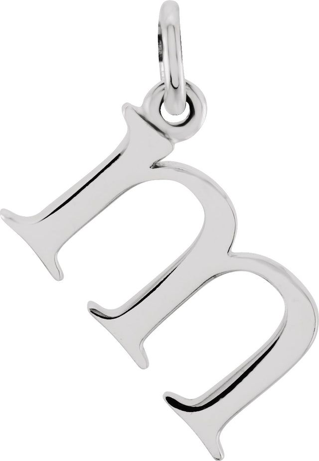14K White Gold Lowercase Initial m Charm/Pendant