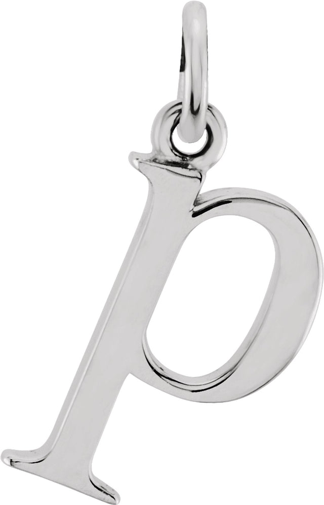 Sterling Silver Lowercase Initial p Charm/Pendant