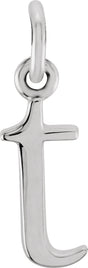 Sterling Silver Lowercase Initial T Charm/Pendant