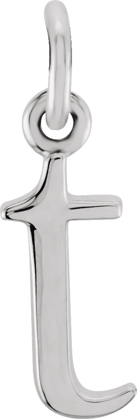 Sterling Silver Lowercase Initial T Charm/Pendant