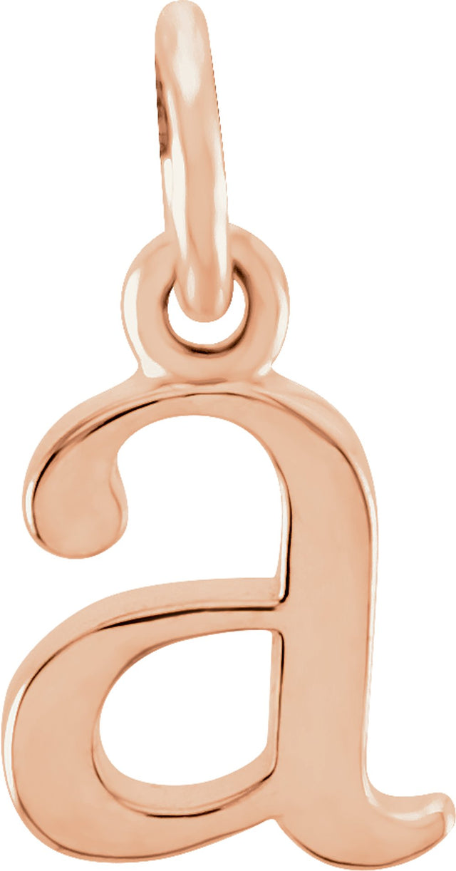 14K Rose Gold Lowercase Initial a Charm/Pendant