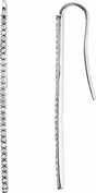 14K White Gold 1/4 CTW Natural Diamond Vertical Bar Earrings