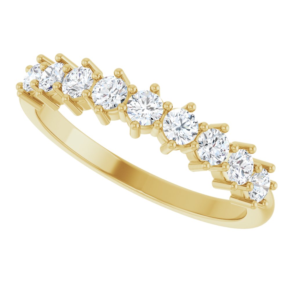 14K Yellow 1/2 CTW Natural Diamond Anniversary Band