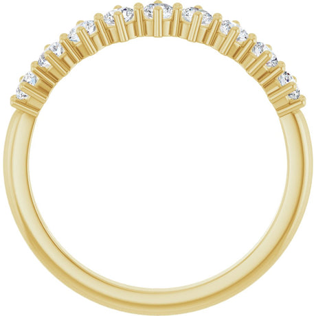 14K Yellow 1/2 CTW Natural Diamond Anniversary Band