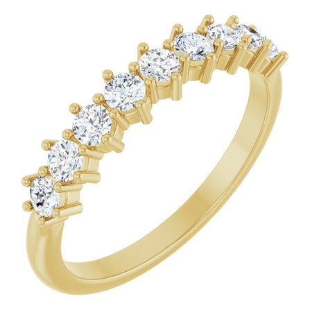 14K Yellow 1/2 CTW Natural Diamond Anniversary Band