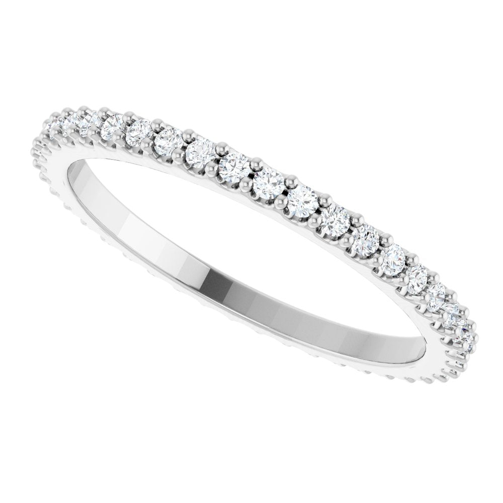 14K White Gold 1/3 CTW Lab-Grown Diamond  Eternity Band