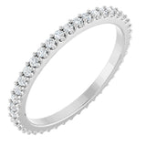 14K White Gold 3/8 CTW Lab-Grown Diamond  Eternity Band