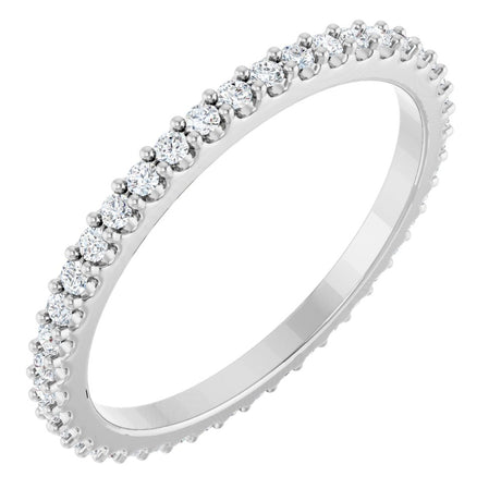 14K White Gold 3/8 CTW Lab-Grown Diamond  Eternity Band